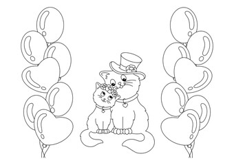 Coloring page for kids. Digital stamp. Cartoon style character. Isolated on white background. Vector illustration.