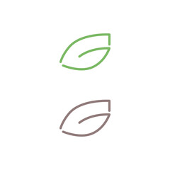 Natural Leaves Sign, Symbol, Art, Logo isolated On White