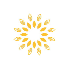 Natural Leaves Sign, Symbol, Art, Logo isolated On White