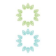 Natural Leaves Sign, Symbol, Art, Logo isolated On White