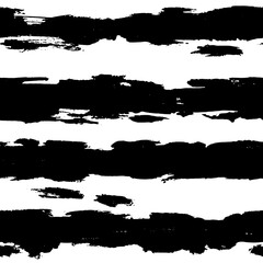 Handdrawn Dry Brush Seamless Strokes Vector Set