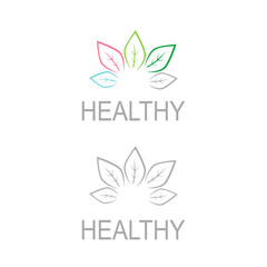 Natural Leaves Sign, Symbol, Art, Logo isolated On White