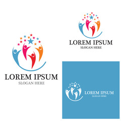 Community, network and social icon design template