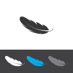 feather icon vector illustration logo