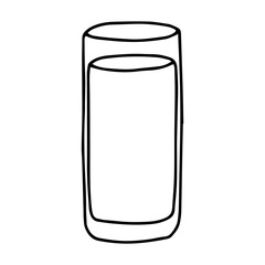 Outline contour. Doodle style. Hand drawn. Simple shapes. Design element. Vector illustration isolated on white background.