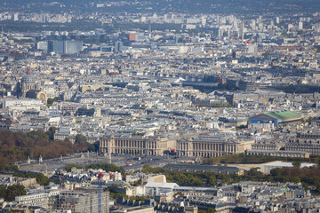 Fototapeta na wymiar Beautiful architecture of Paris city with Place de la Concorde, France