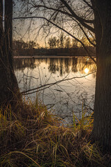 Sunrise on river