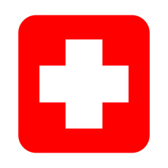 Obraz premium Medical Cross Symbol on Transparent Background