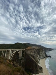 bridge over the river in the mountains