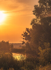Sunrise on river