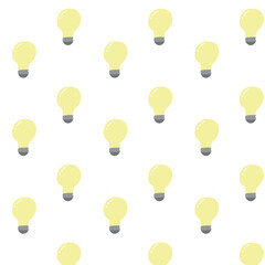 seamless pattern light bulb in a white background vector illustration