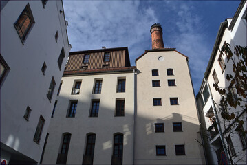 panoramic view of bavarian city Wasserburg am Inn