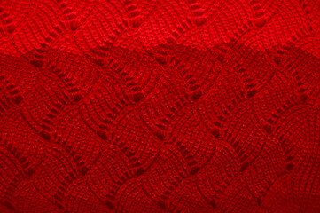 Handmade knit background with detail weave threads.