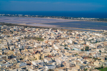 Aerial view of Tunisia during the flight Monastir to Lyon - Tunisia