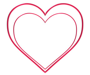 3d illustration of a colored heart