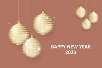 elegant premium 2023 new year greeting card design background.