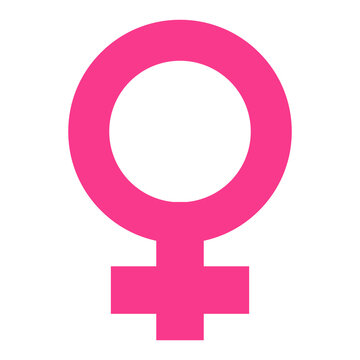 Female Symbol Isolated Icon on Transparent Background