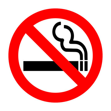 No smoking Cigarette in prohibition sign on Transparent Background