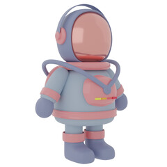 Obraz na płótnie Canvas Astronaut cartoon model. 3D rendering