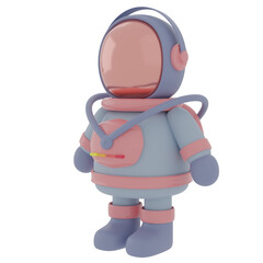 Obraz na płótnie Canvas Astronaut cartoon model. 3D rendering