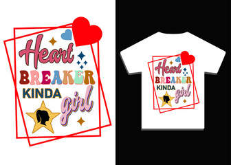 Heart breaker kinda girl. Vector illustration design for fashion fabrics, textile graphics, and prints.



