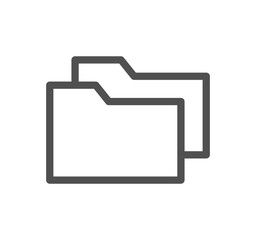 File and folder related icon outline and linear vector.