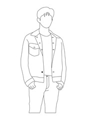 vector illustration of a kpop idol wearing a cool outfit and appearing charming on stage