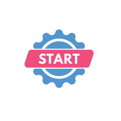 start text Button. start Sign Icon Label Sticker Web Buttons
