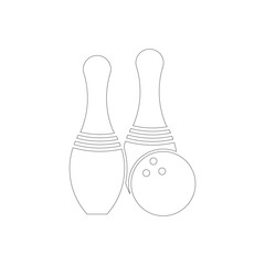 icon vector bowling illustration design