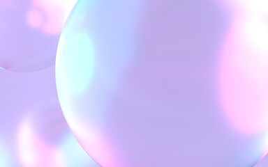 虹色に輝くパールのフォトリアル3Dイラストレーション