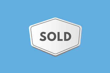 sold text Button. sold Sign Icon Label Sticker Web Buttons