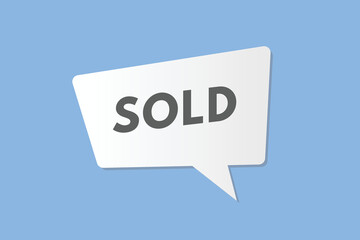 sold text Button. sold Sign Icon Label Sticker Web Buttons