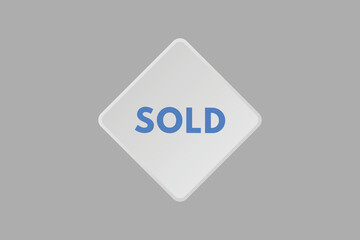 sold text Button. sold Sign Icon Label Sticker Web Buttons
