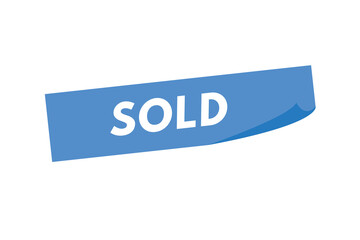 sold text Button. sold Sign Icon Label Sticker Web Buttons
