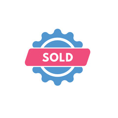 sold text Button. sold Sign Icon Label Sticker Web Buttons