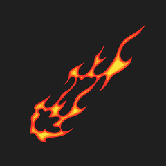 Popular and trending vector fire ornament objects 2023 for tshirts, long sleeves, hoodies, parkas, streetwear, apparel and pajamas. Hand drawing of cool vector fire.