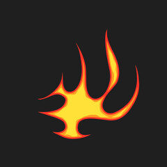 Popular and trending vector fire ornament objects 2023 for tshirts, long sleeves, hoodies, parkas, streetwear, apparel and pajamas. Hand drawing of cool vector fire.