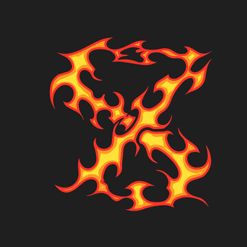 Popular and trending vector fire ornament objects 2023 for tshirts, long sleeves, hoodies, parkas, streetwear, apparel and pajamas. Hand drawing of cool vector fire.