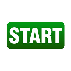 Green Start Button on Transparent Background