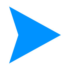 Flat Forward Arrow on Transparent Background