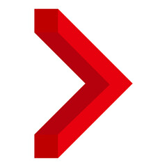 Direction Arrow Symbol on Transparent Background