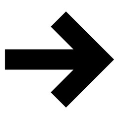 Forward Direction Arrow Icon on Transparent Background