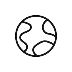 Global line icon isolated on white background. Black flat thin icon on modern outline style. Linear symbol and editable stroke. Simple and pixel perfect stroke vector illustration.
