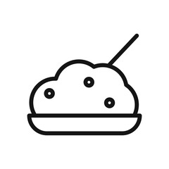 Diner line icon isolated on white background. Black flat thin icon on modern outline style. Linear symbol and editable stroke. Simple and pixel perfect stroke vector illustration.