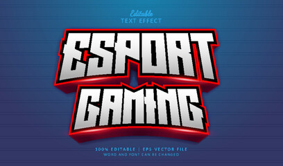Esport gaming text effect. Editable text effect style esport. 