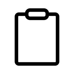 Clipboard icon line isolated on white background. Black flat thin icon on modern outline style. Linear symbol and editable stroke. Simple and pixel perfect stroke vector illustration.