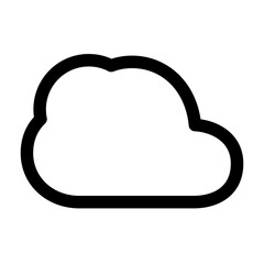 Cloud icon line isolated on white background. Black flat thin icon on modern outline style. Linear symbol and editable stroke. Simple and pixel perfect stroke vector illustration.