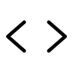 Code icon line isolated on white background. Black flat thin icon on modern outline style. Linear symbol and editable stroke. Simple and pixel perfect stroke vector illustration.