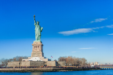 Statue of Liberty on Liberty Island. USA.