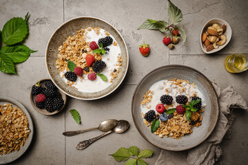 Bowl of homemade granola